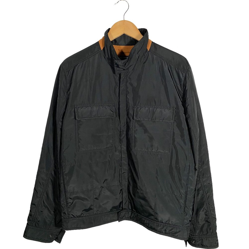 Canali Rain and Wind Tech Black Nylon Jacket